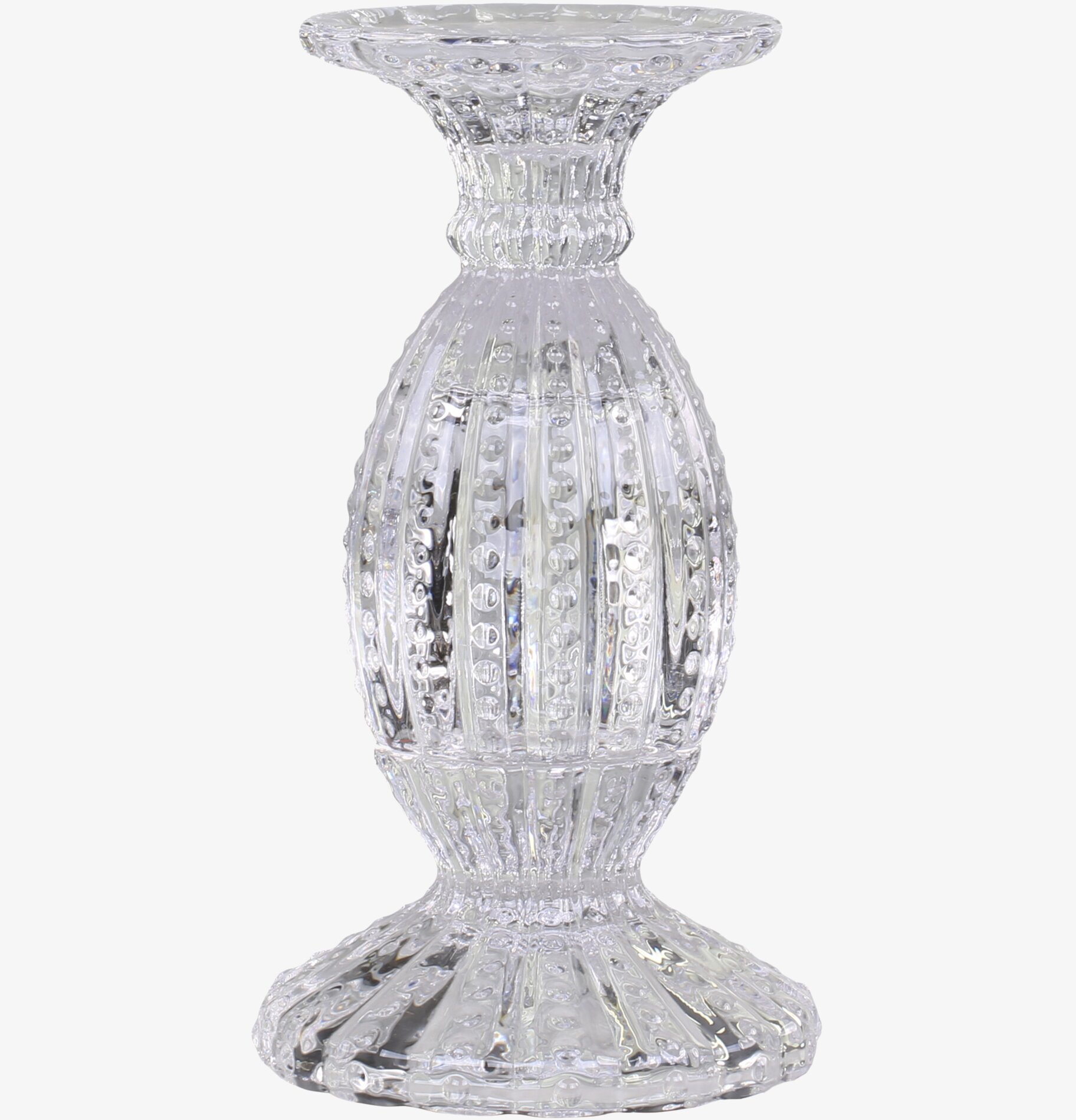 Ljusstake Taupe Clear från Chic Antique med elegant design