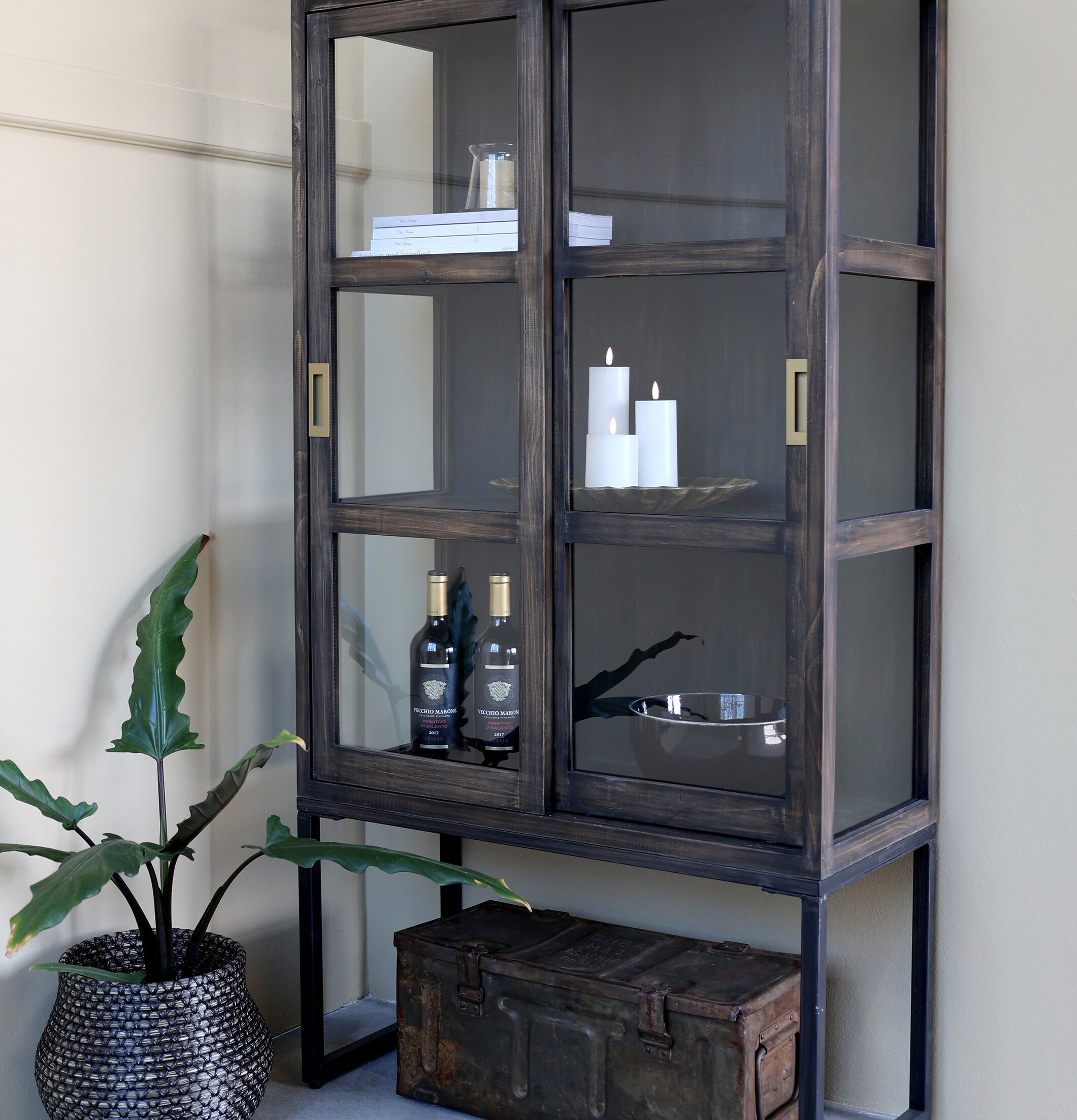 Grimaud Gl. Ammunitionslåda Antik Grå Stor från Chic Antique