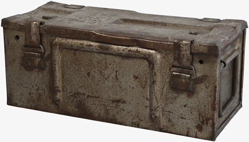 Grimaud Gl. Ammunitionslåda Antik Grå Mellan från Chic Antique