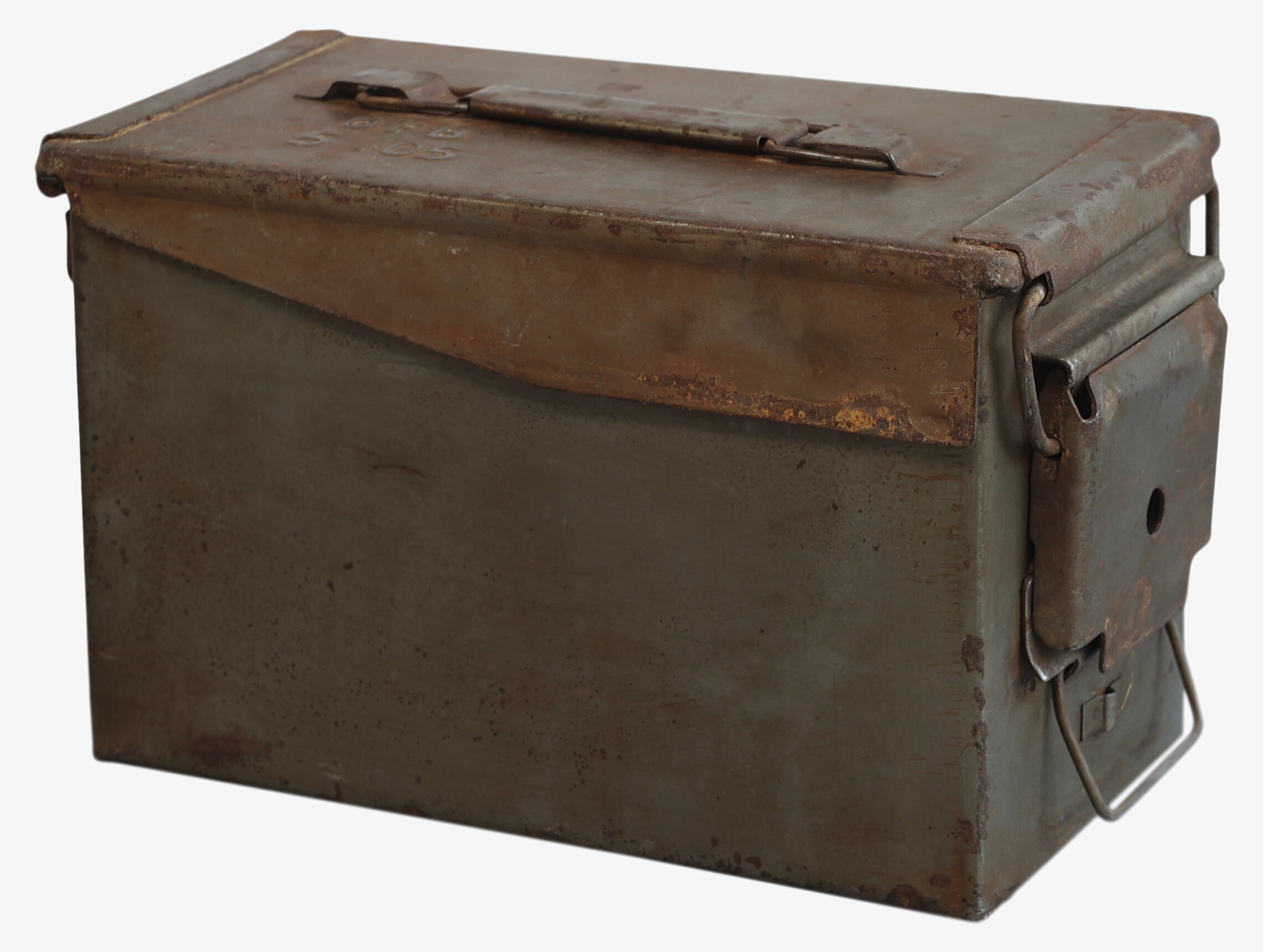 Grimaud Gl. Ammunitionslåda Antik Grå Liten från Chic Antique