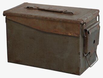 Grimaud Gl. Ammunitionslåda Antik Grå Liten från Chic Antique