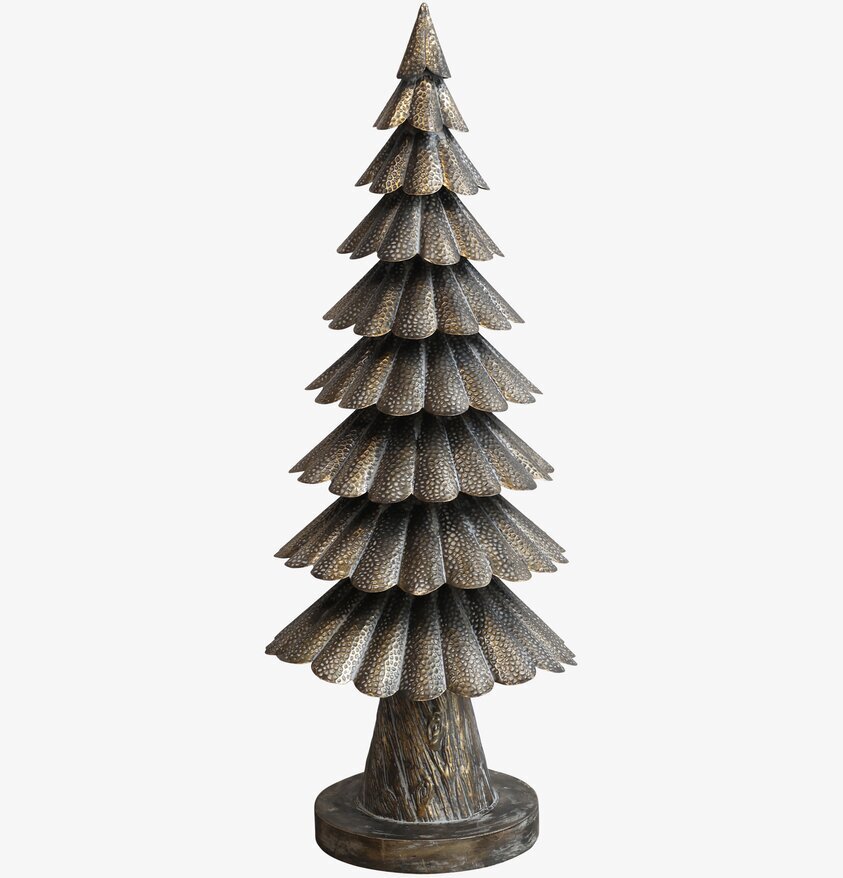 Julgran Mellan Antik Guld från Chic Antique, rustik elegans