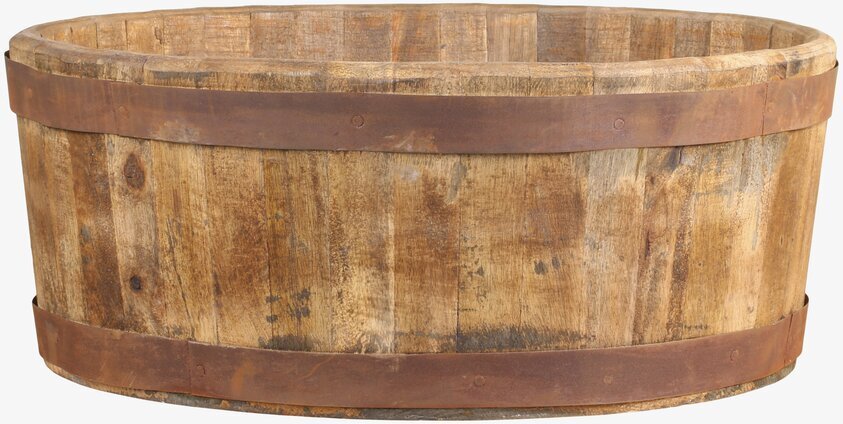 Grimaud Gl. Kärl Trä Natur Large från Chic Antique på vit bakgrund