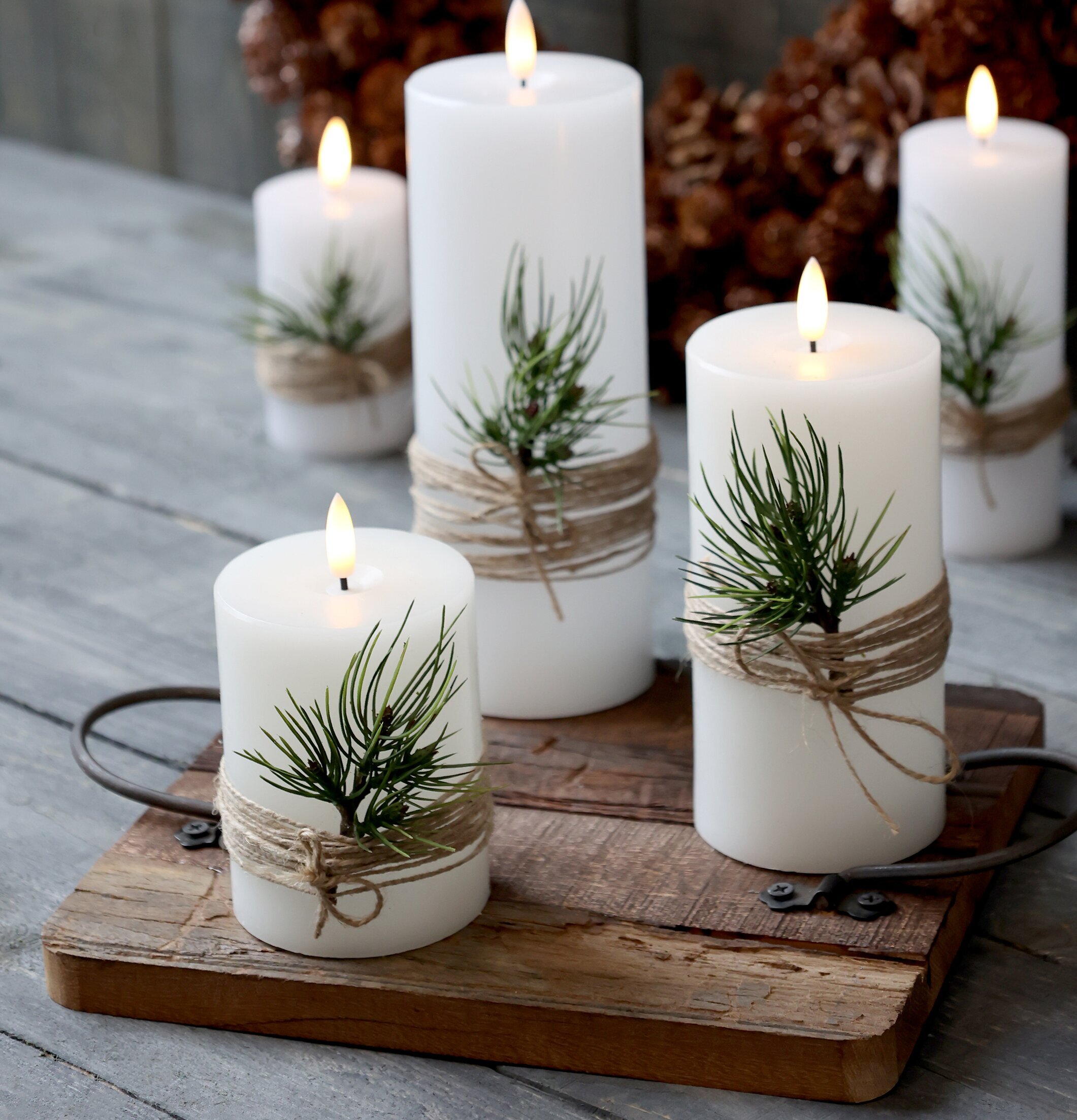 Grimaud gl. Bricka med handtag Medium från Chic Antique