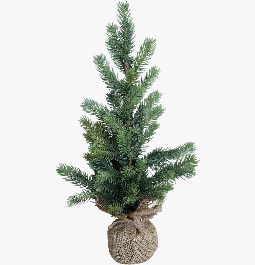 Fleur Gran H45 Cm från Chic Antique med rustik säckväv