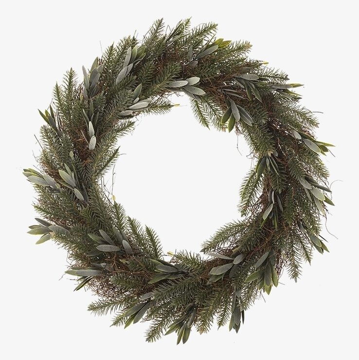 Krans Ø 50 Cm från Mr Plant med konstgjorda grankvistar