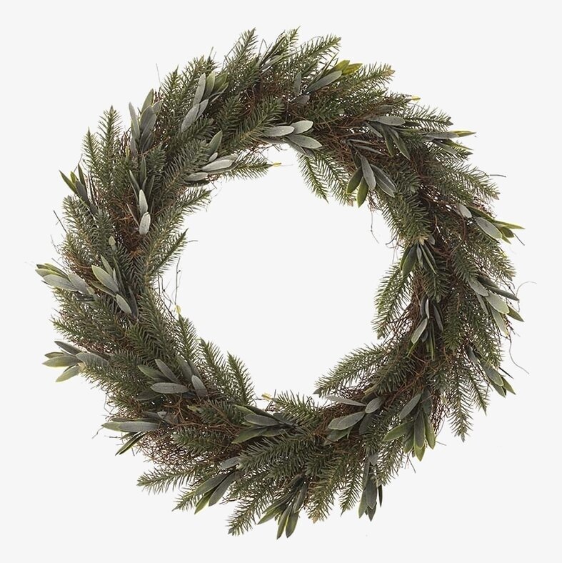 Krans Ø 50 Cm från Mr Plant med konstgjorda grankvistar