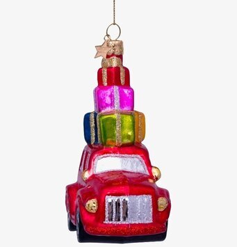 Julgranshänge Red Car/Presents från Vondels i färgglad design