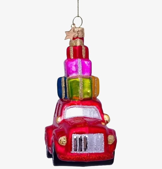 Julgranshänge Red Car/Presents från Vondels i färgglad design