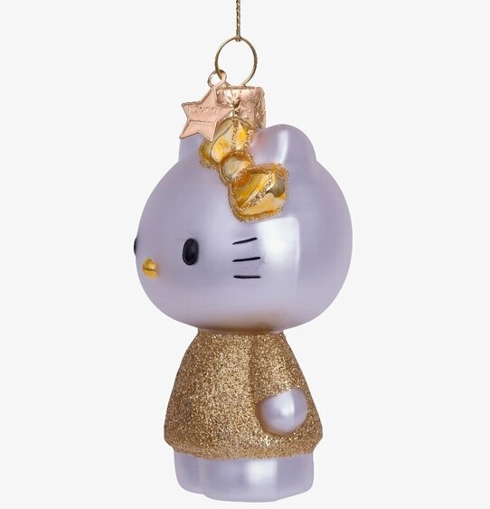 Julgranshänge Hello Kitty Gold från Vondels i guldkostym