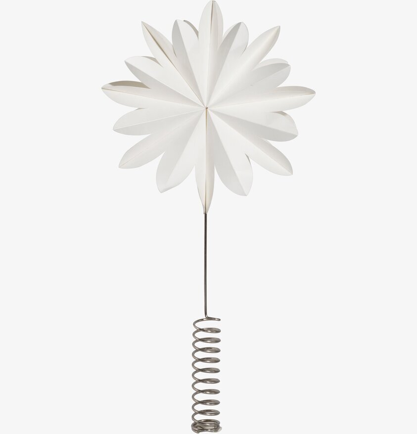 Karla Top Star från Watt och Veke, vit pappersjulstjärna