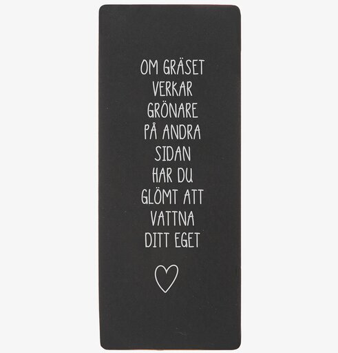 Trätavla - Om Gräset... från Different Design i mörkt trä