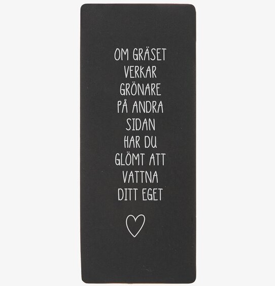 Trätavla - Om Gräset... från Different Design i mörkt trä