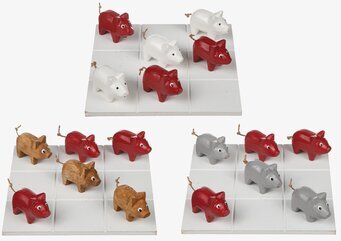 Tre I rad - Gris från Different Design med färgglada pjäser