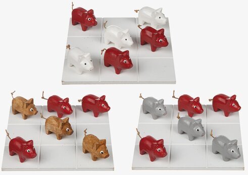 Tre I rad - Gris från Different Design med färgglada pjäser