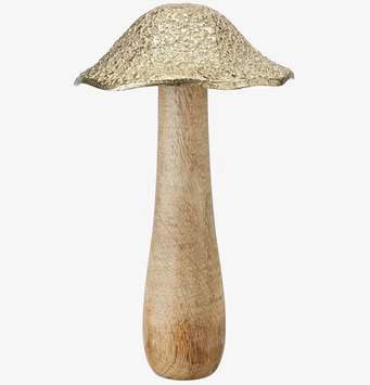 Amba Svamp Guld/Natur från Wikholm Form med gyllene hatt