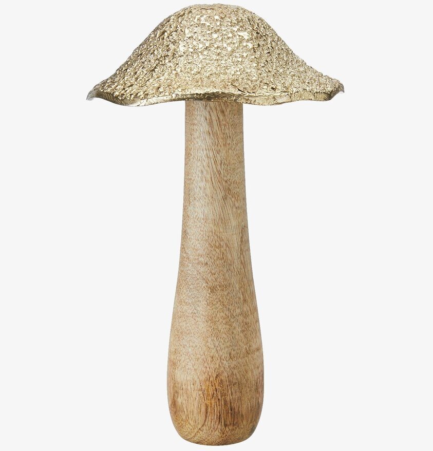 Amba Svamp Guld/Natur från Wikholm Form med gyllene hatt