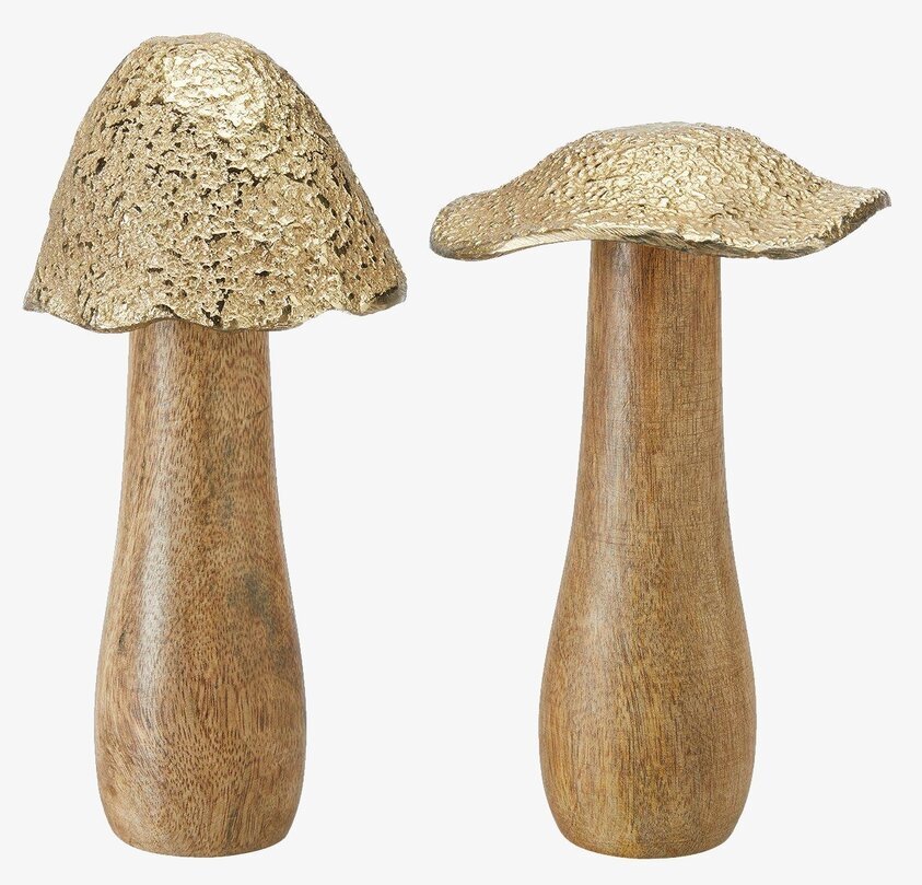 Amba Svamp Mix Guld/Natur från Wikholm Form, två svampar