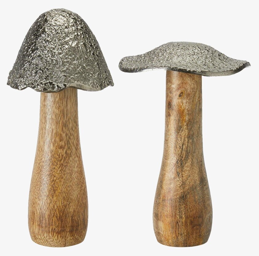 Amba Svamp Mix Silver/Natur från Wikholm Form, två svampar