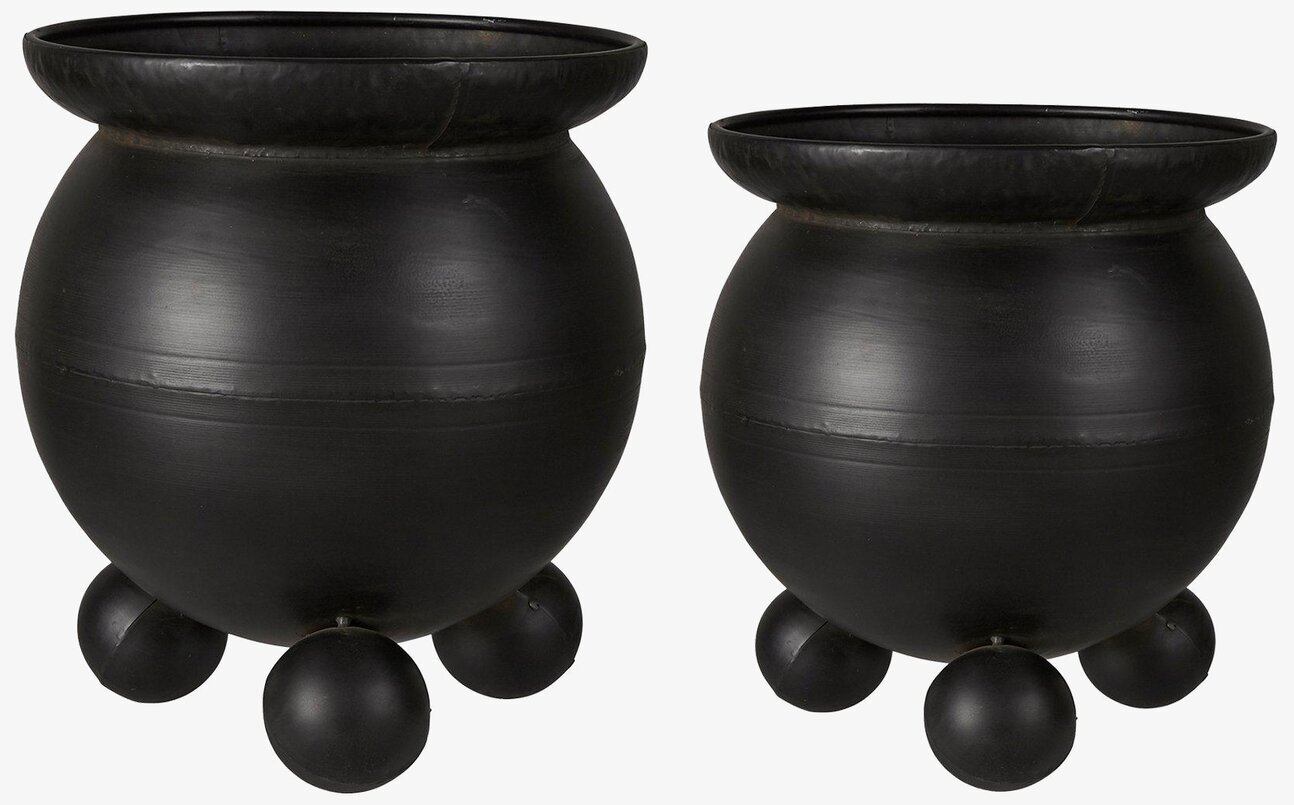 Två Anya Kruka Svart från Wikholm Form med sfäriska ben