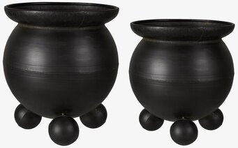 Två Anya Kruka Svart från Wikholm Form med sfäriska ben