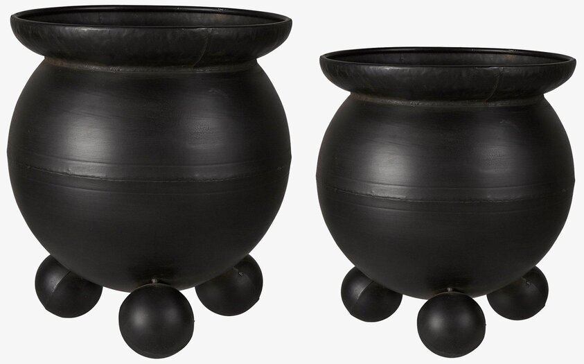 Två Anya Kruka Svart från Wikholm Form med sfäriska ben