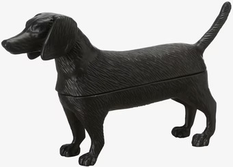 Disha Hund Ask från Wikholm Form, svart ask i form av tax