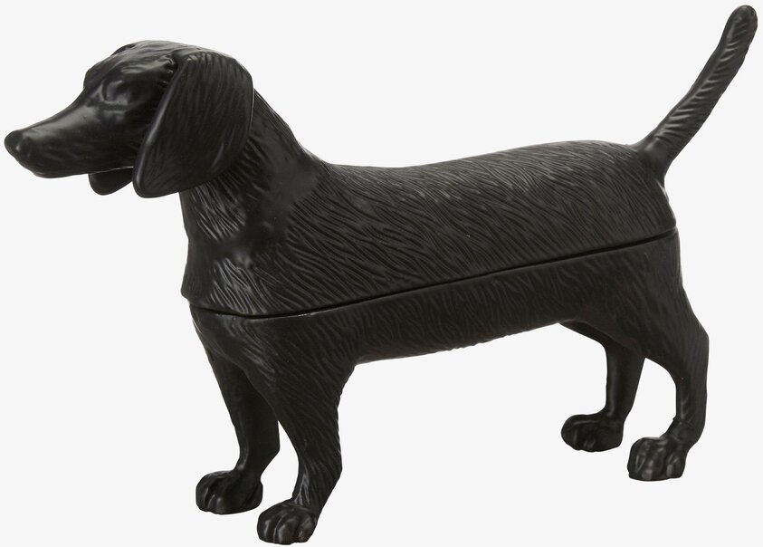 Disha Hund Ask från Wikholm Form, svart ask i form av tax