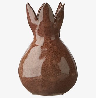 Vas Clarissa från Wikholm Form i glaserad brun keramik