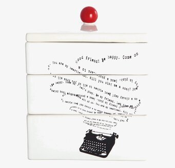 Boxar Typewriter från House Doctor med typografiskt mönster