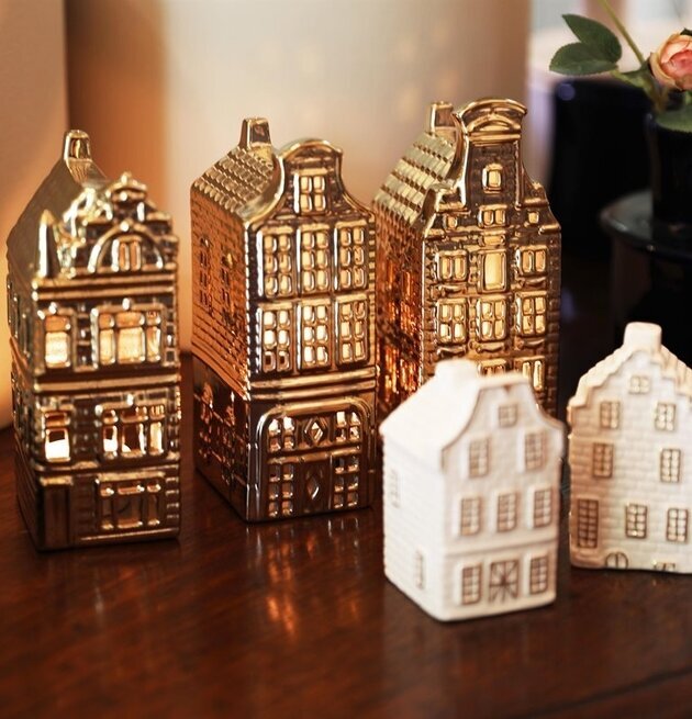 Ljuslykta Canal House Guld #31 från K Amsterdam i guld