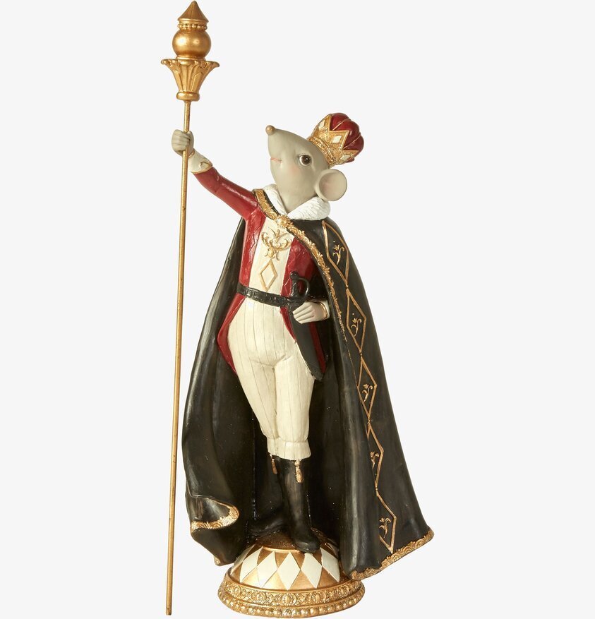 Kung Mus från Speedtsberg i kunglig outfit med guldkrona