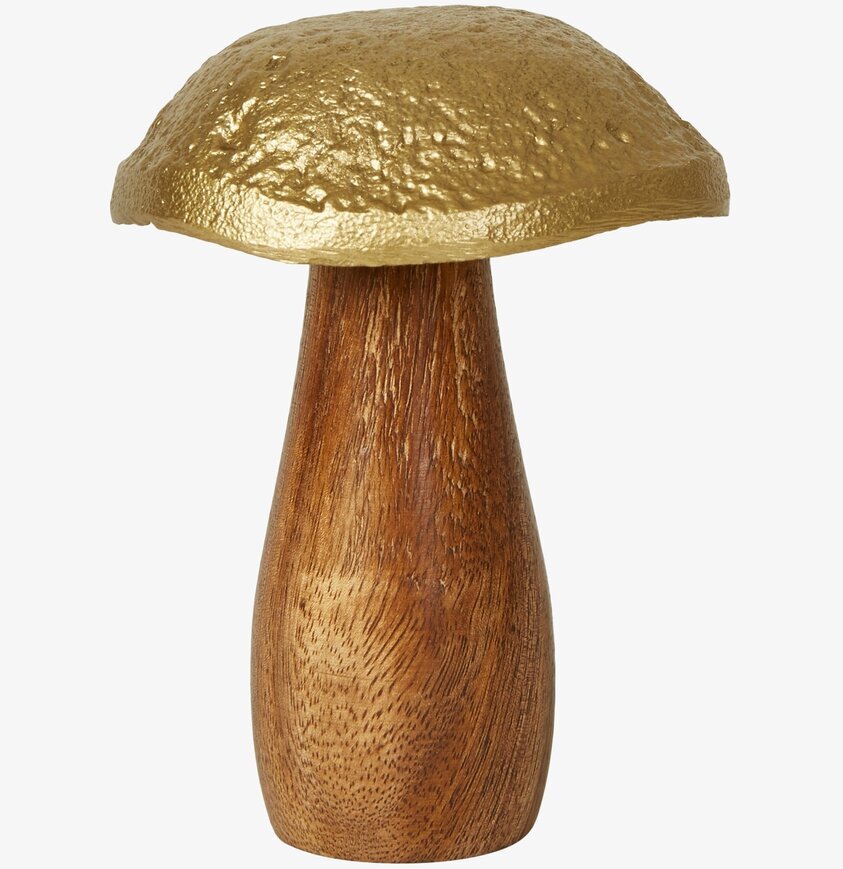 Svamp På Fot Guld från Speedtsberg med gyllene hatt