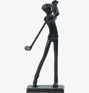 Figurin Golfspelare från Speedtsberg i svart metallfinish