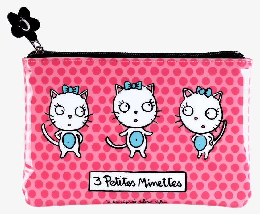 Sminkväska kitkatt rosa från Derrière la porte med katter