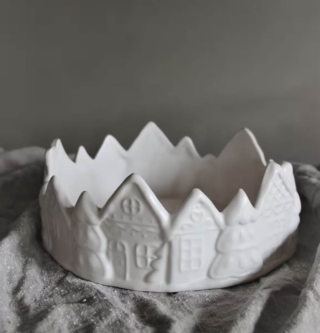 Kruka/Skål Gingerhouse Matt Vit från Majas Cottage