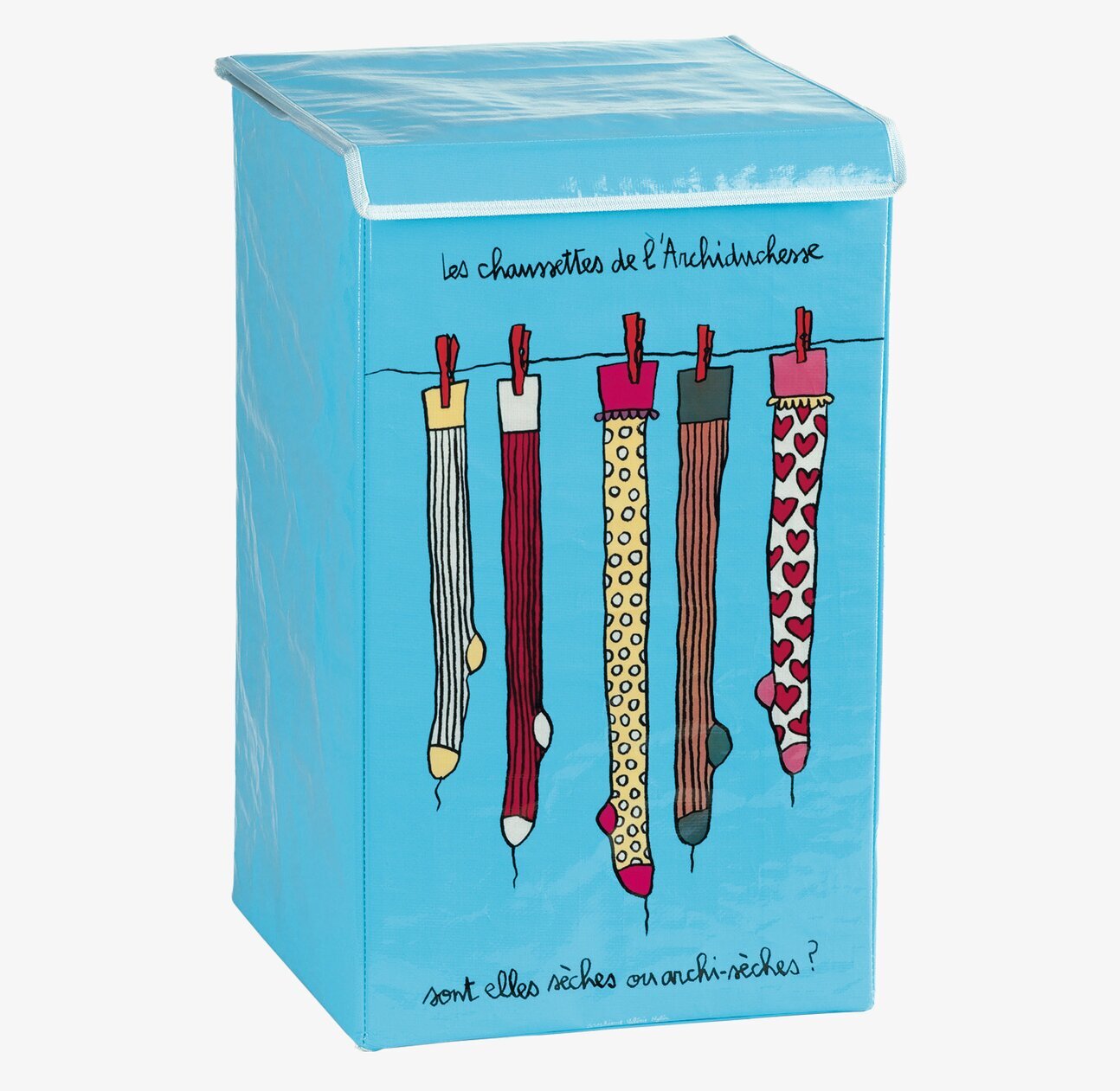 Tvättkorg Långstrump turkos från Derriére la porte