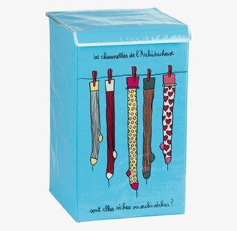 Tvättkorg Långstrump turkos från Derriére la porte