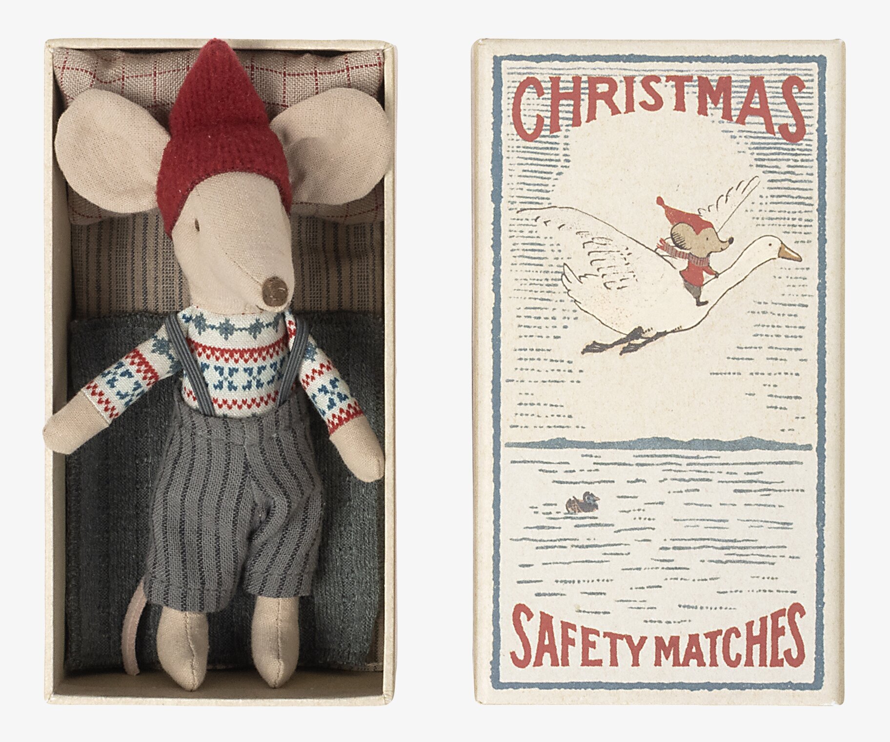 Tändsticksask Julmus Big Brother från Maileg i juldesign