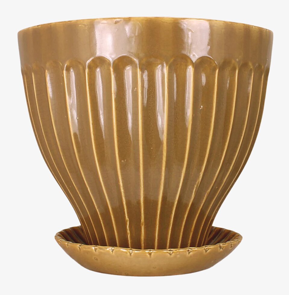 Kruka Ockra 30 cm Inkl Fat från Strömshaga, elegant design