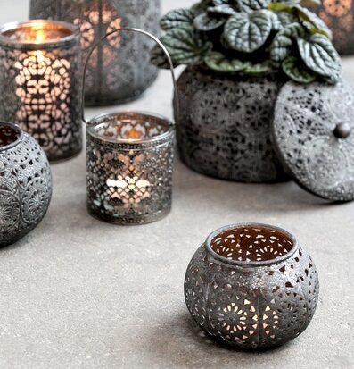 Förvaringsburk Med Lock Antique Zink från Chic Antique