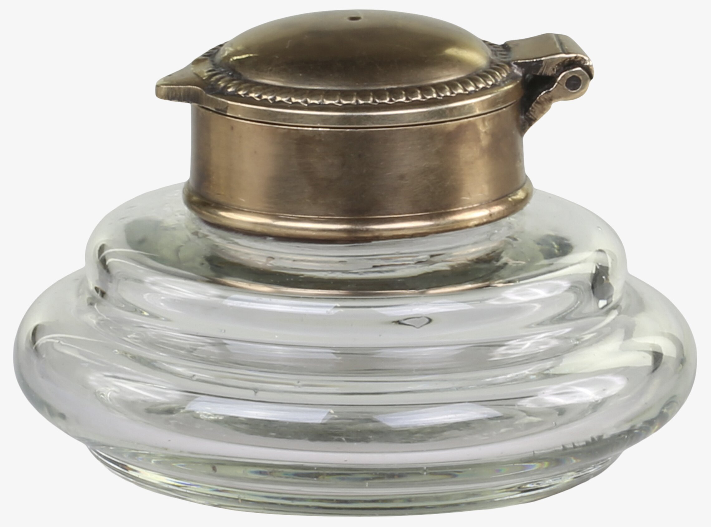 Gl Fransk Låg Vas #2 från Chic Antique i glas och mässing