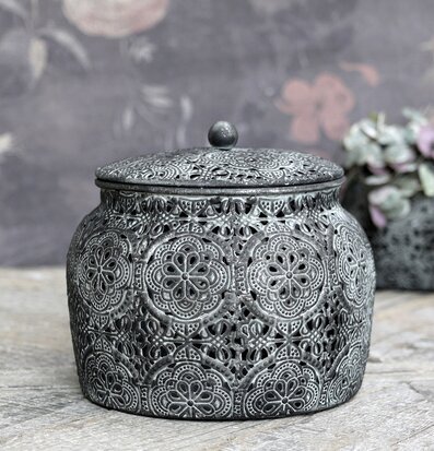 Förvaringsburk Med Lock Antique Zink från Chic Antique