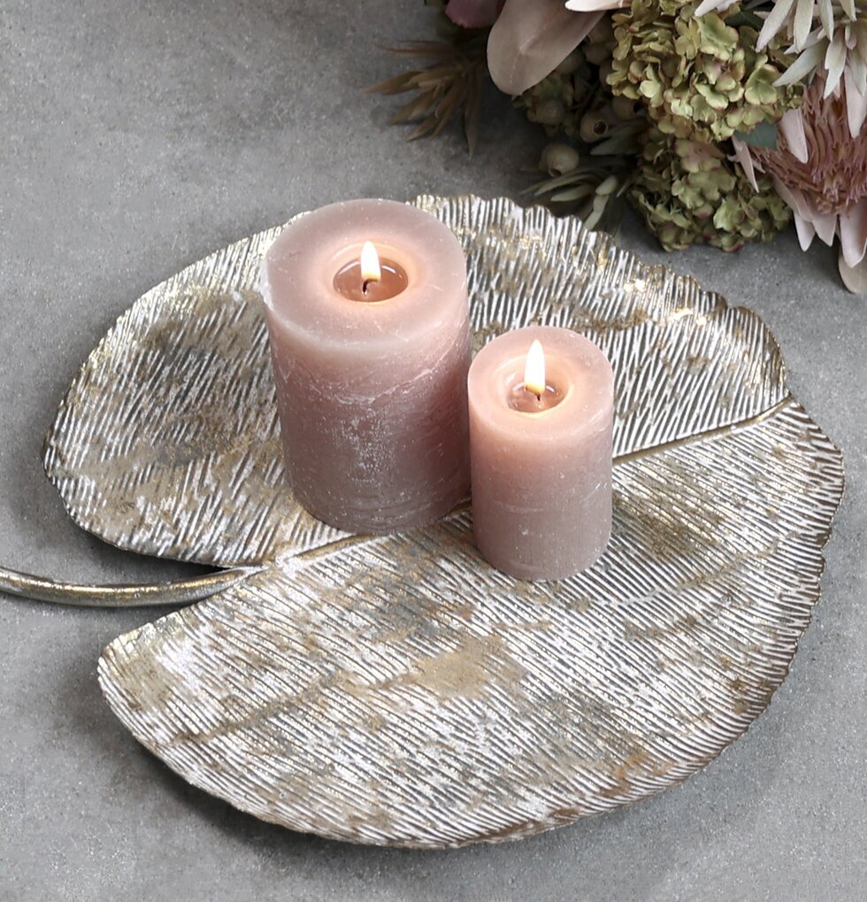 Fat Blad Antik Champagne från Chic Antique med rosa ljus