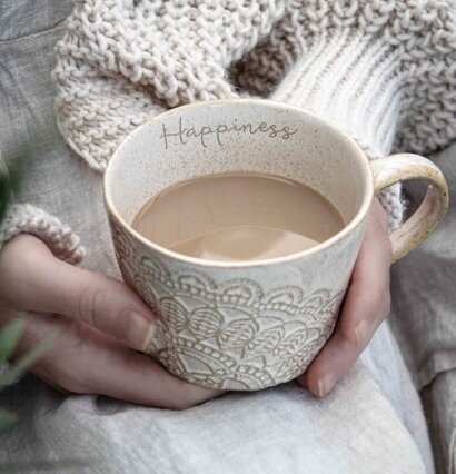 Mugg Med Handtag Happiness Caramel från Majas Cottage