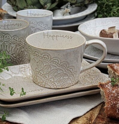 Mugg Med Handtag Happiness Caramel från Majas Cottage