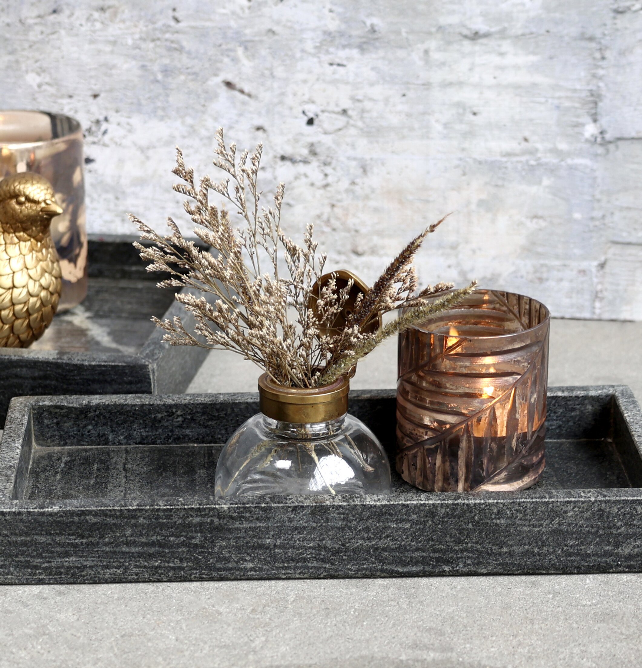 Marmorbricka Morlaix M Grå/Svart från Chic Antique