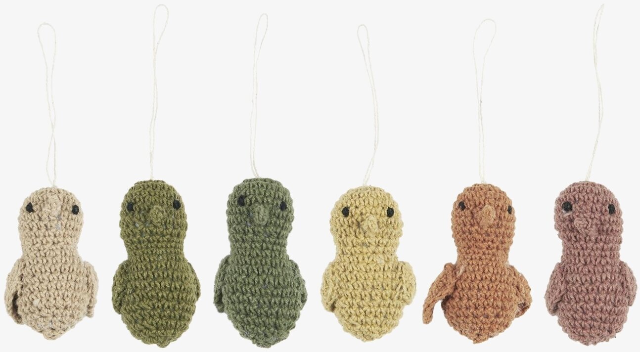 Handvirkad Fågel från IB Laursen i sex olika färger