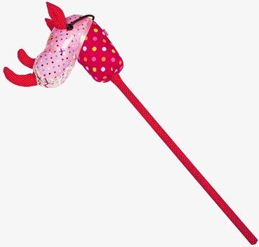 Käpphäst Rhino Röd från Rice med livfull design och färger