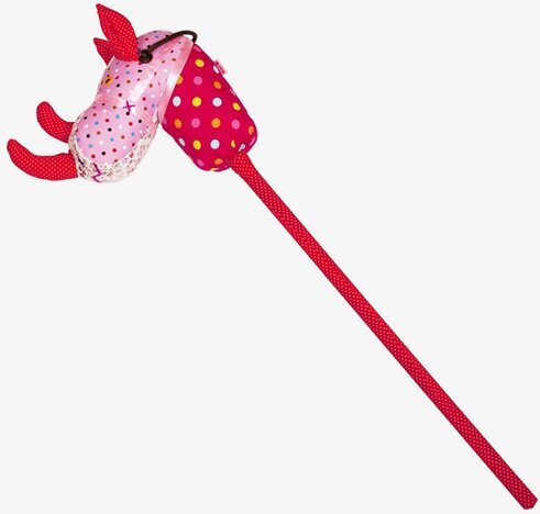 Käpphäst Rhino Röd från Rice med livfull design och färger